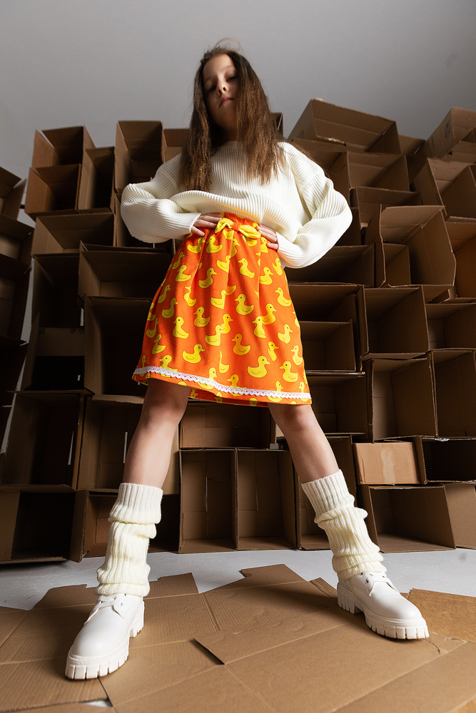 Юбка из плюша