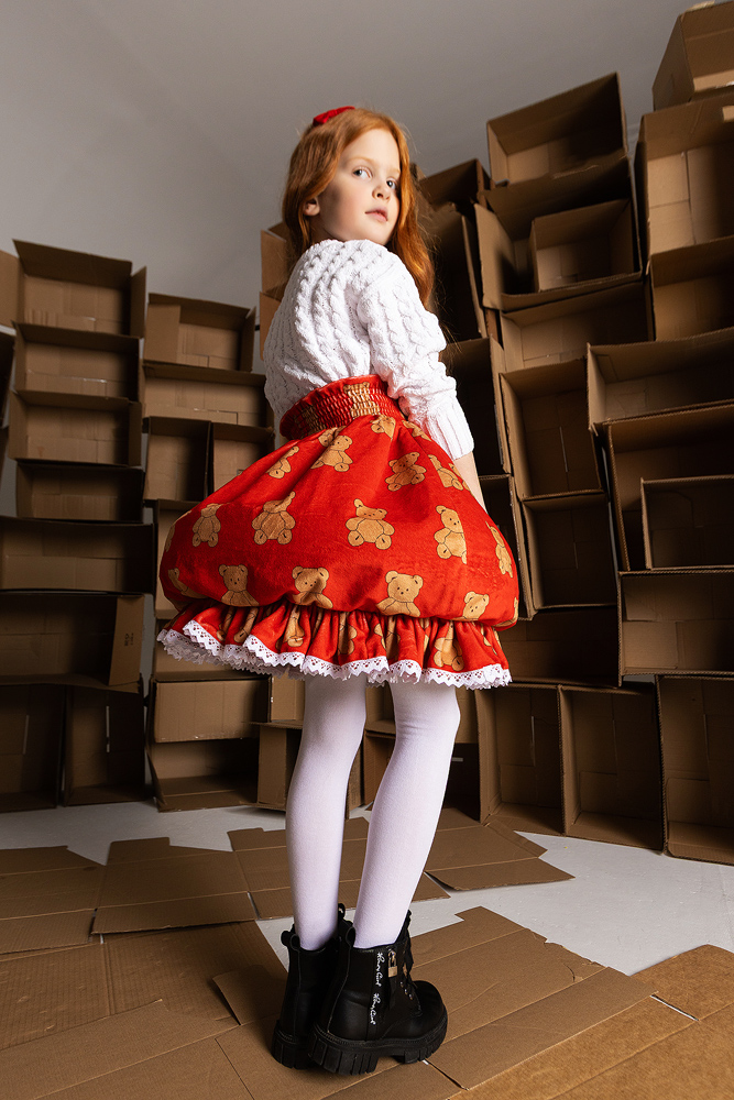 Юбка-баллон из плюша