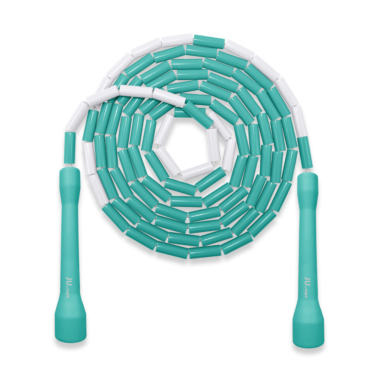 Скакалка звеньевая лазурный-белый