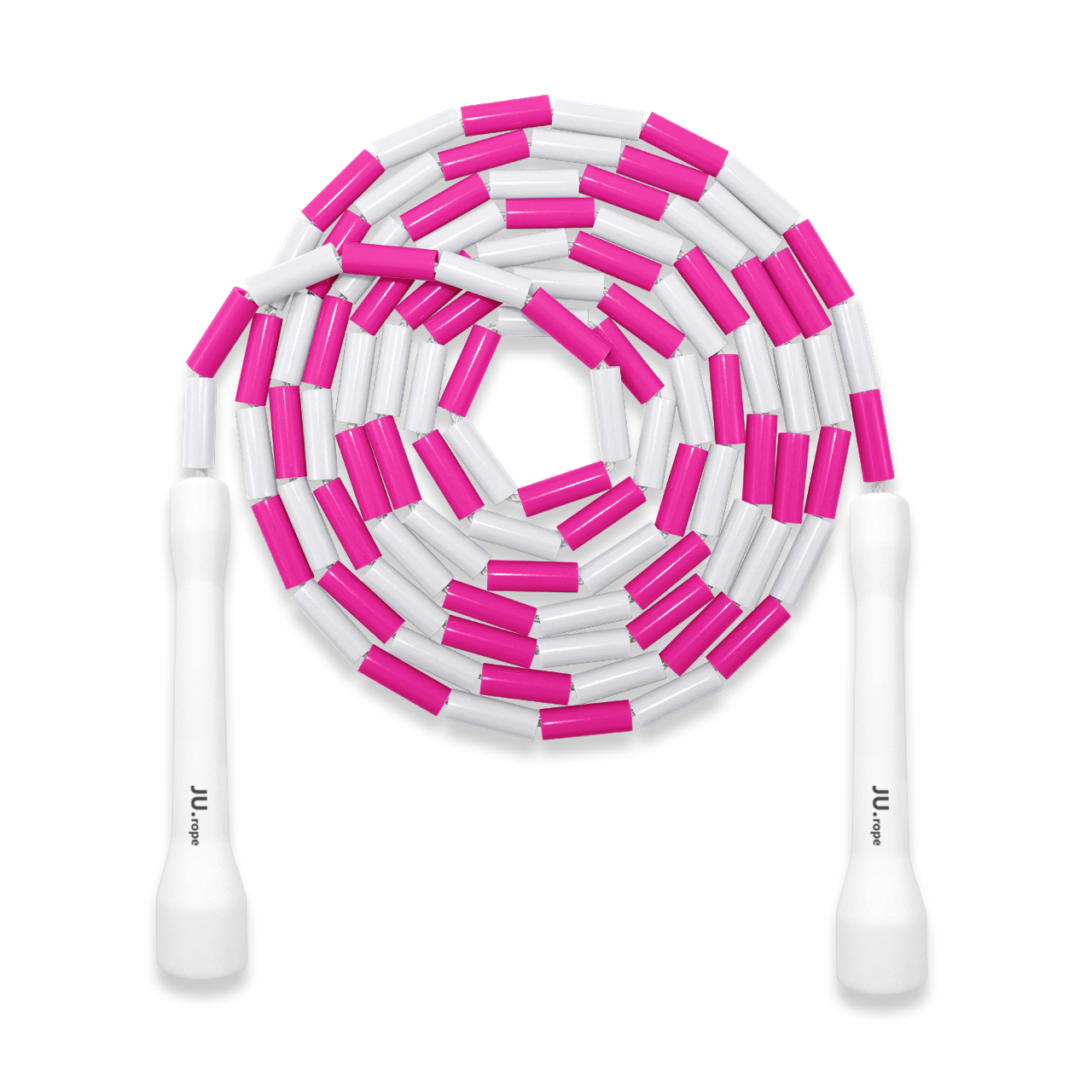 Скакалка звеньевая розовый-белый