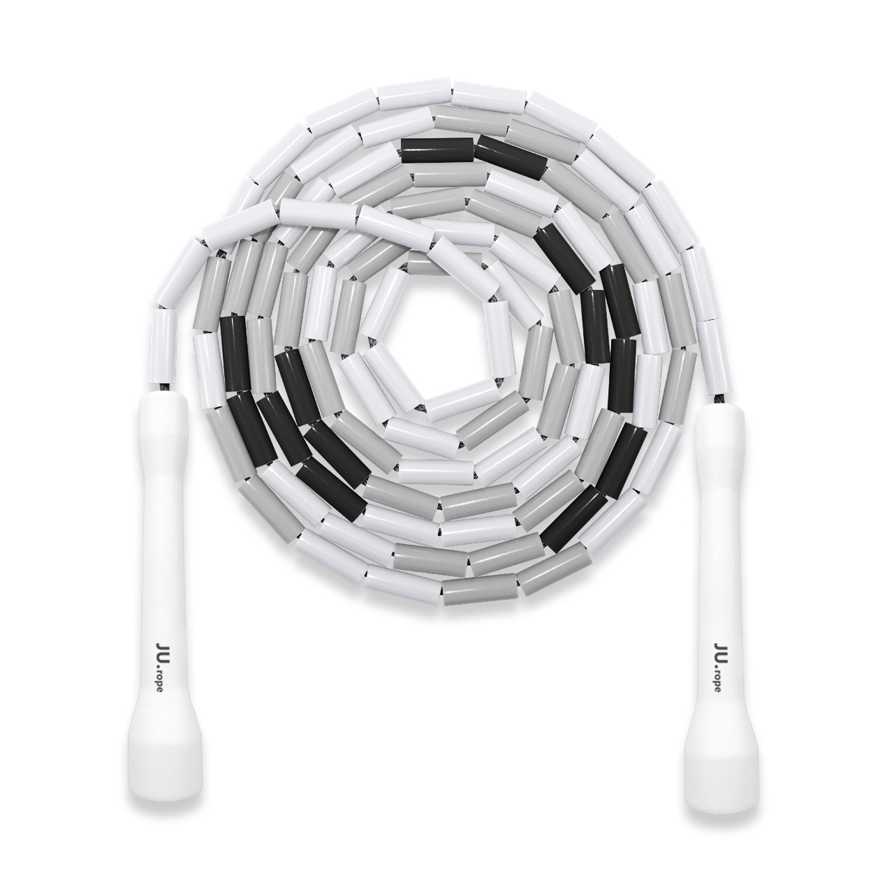 Скакалка звеньевая черно-серо-белый