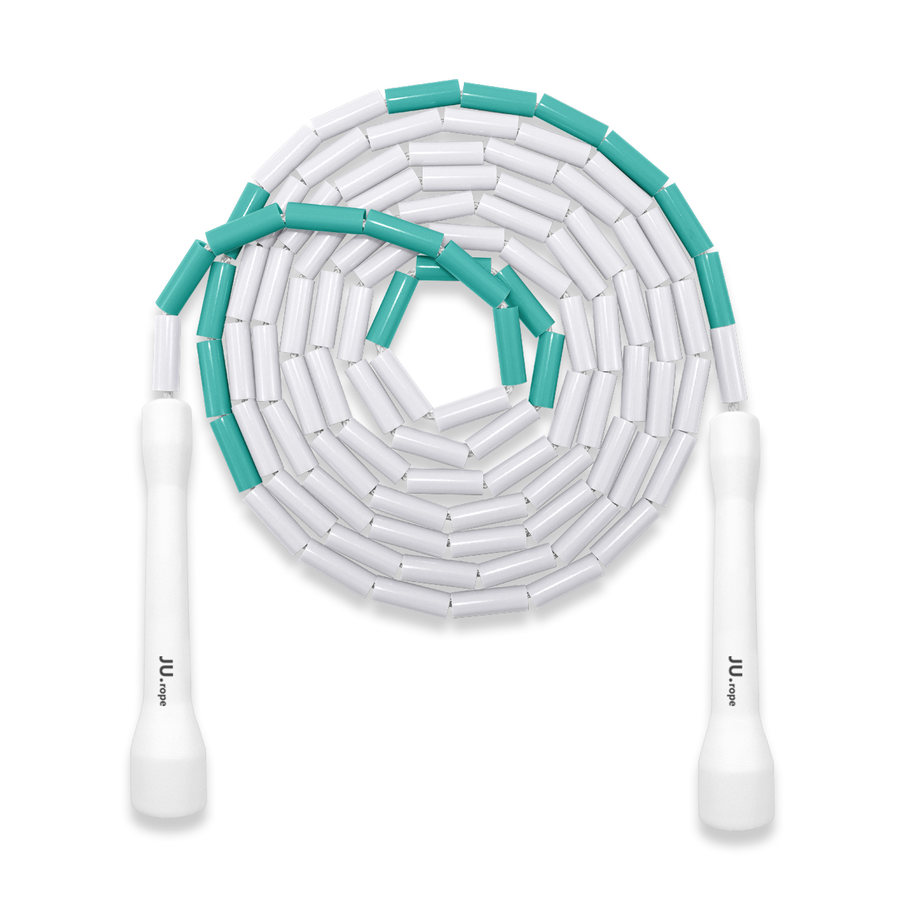 Скакалка звеньевая бело-лазурный