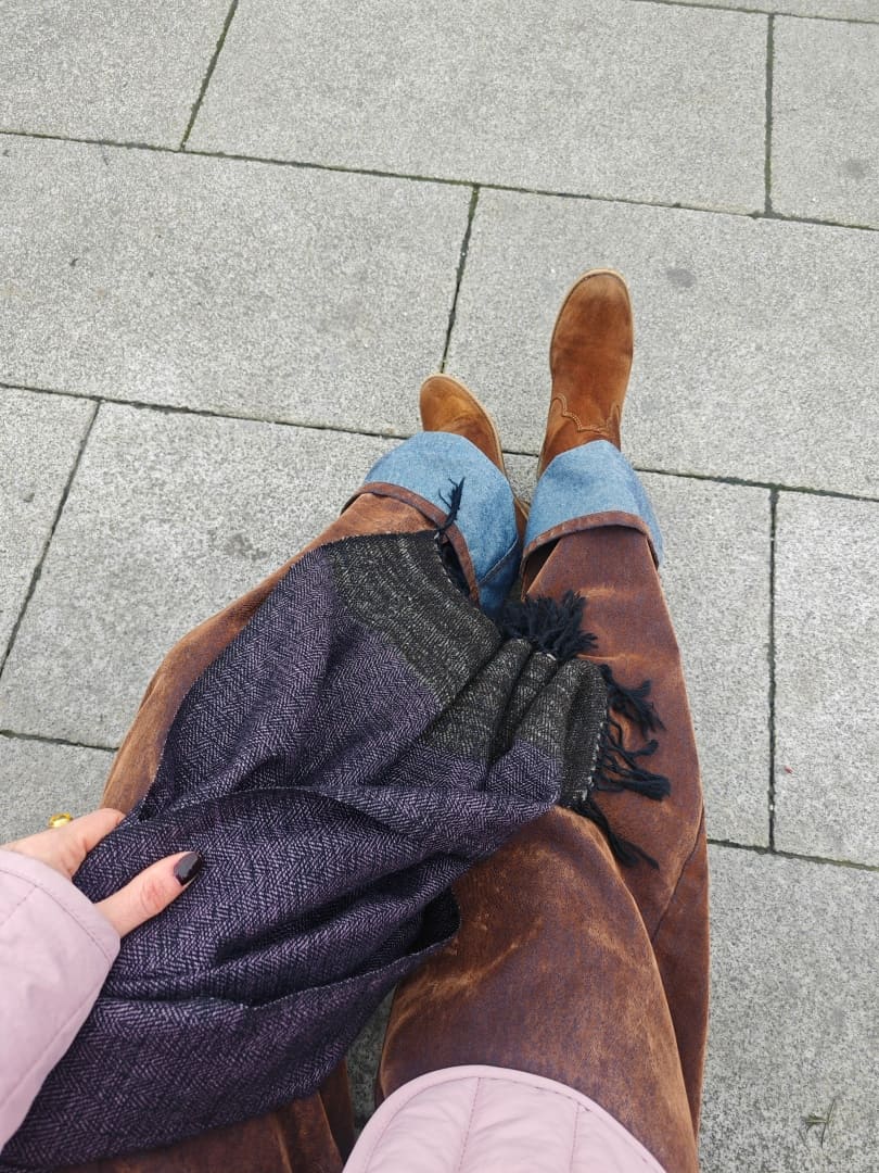 Шарф из шерсти яка Лиловая Дымка