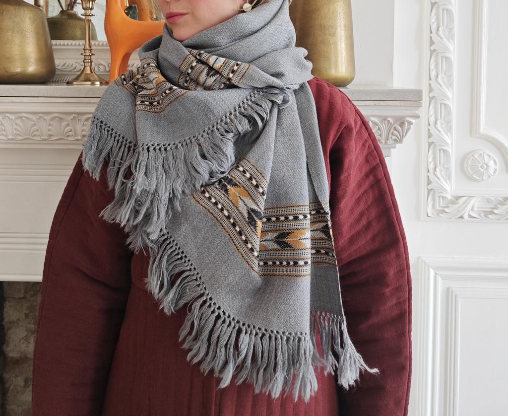 Шарф  из шерсти яка Лунная Дымка