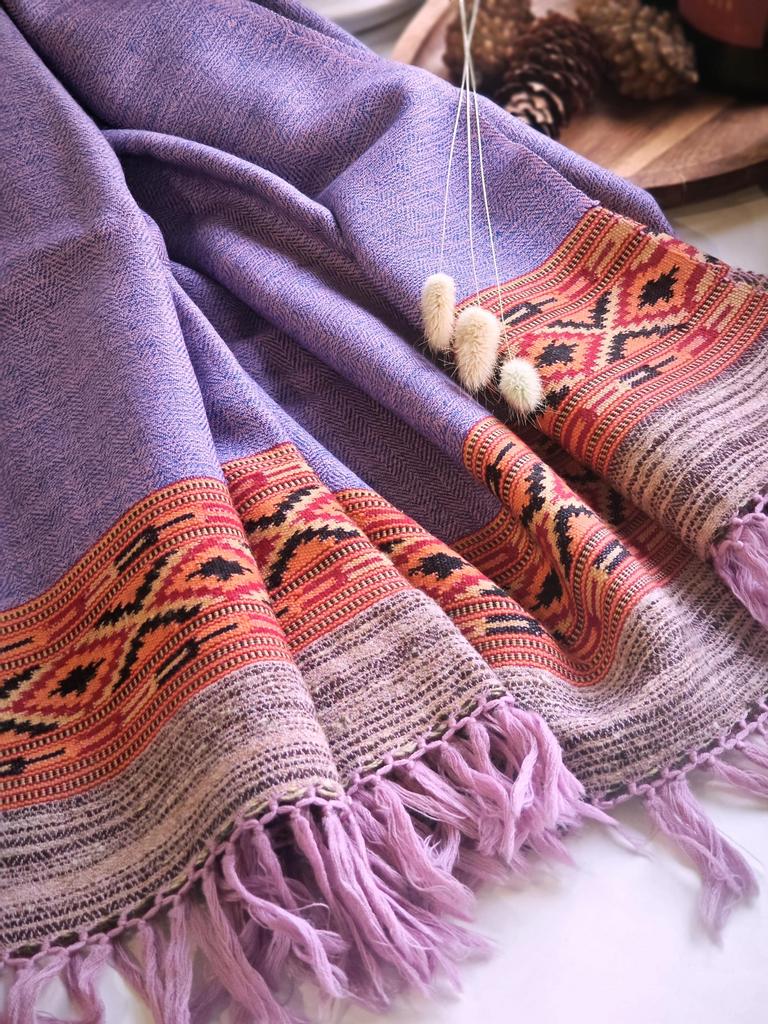 Большой шарф из шерсти яка Lavender