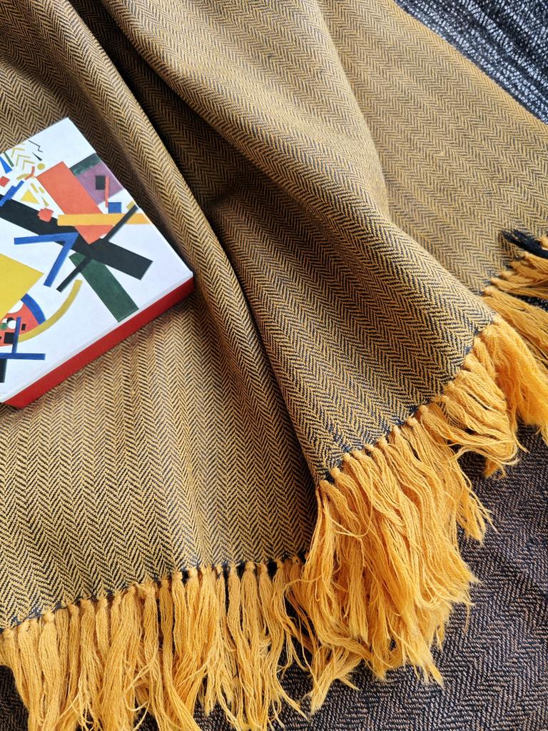 Шарф из шерсти и хлопка Old Gold