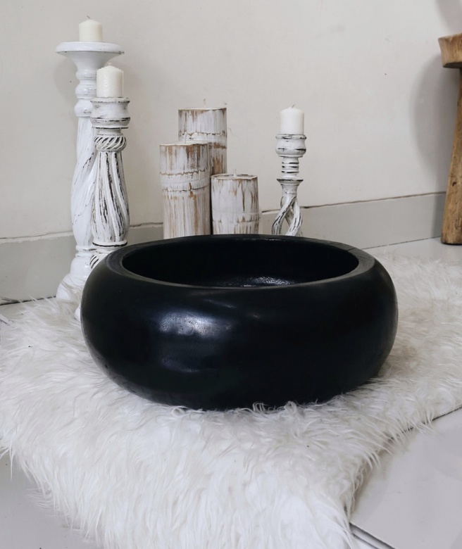 Деревянная чаша из массива дерева джати