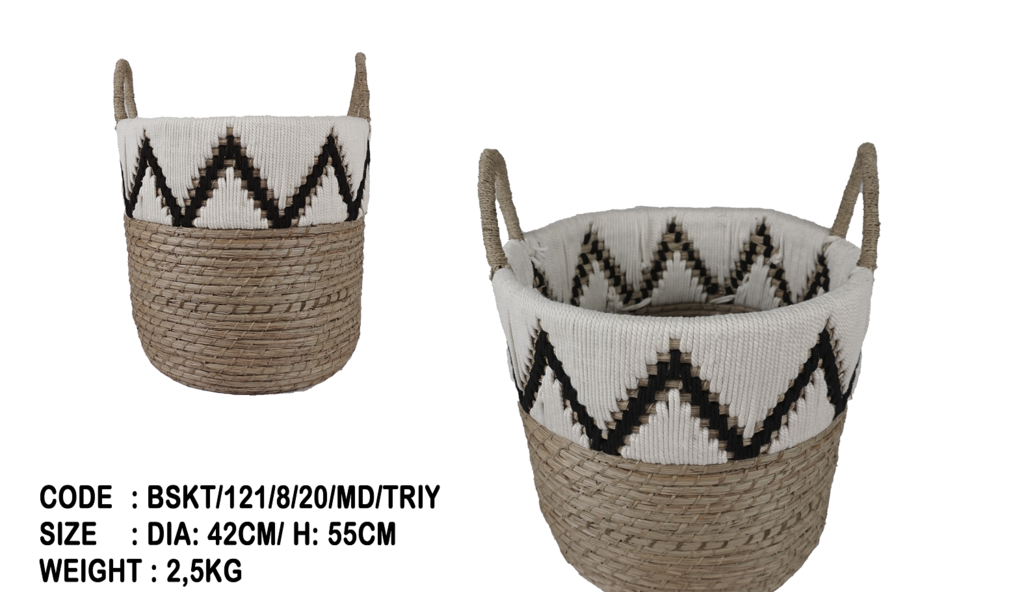 Basket palm leaf + macrame 13