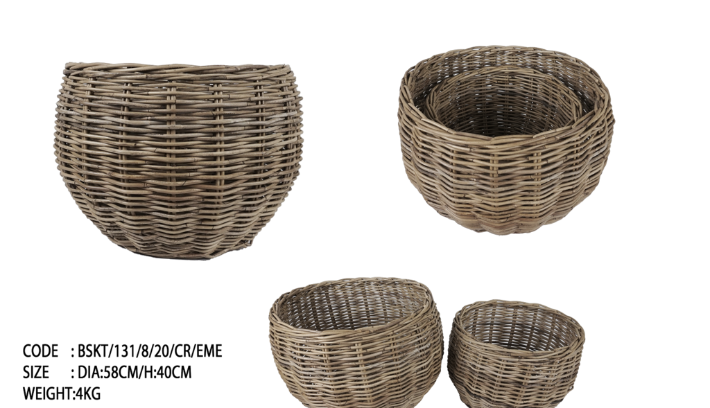 Basket natural rattan 21
