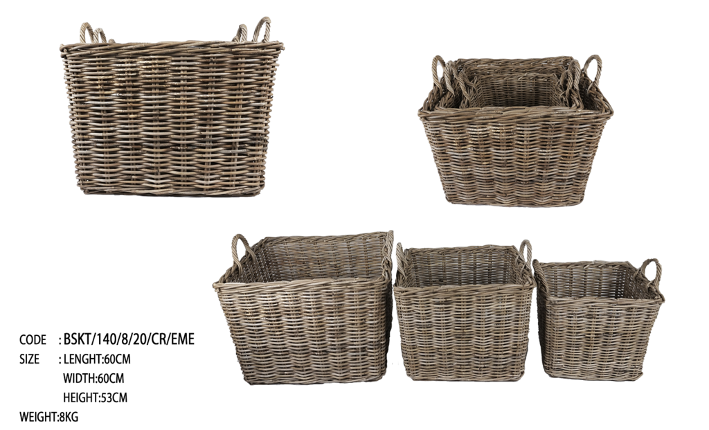 Big baskets Natural rattan 28
