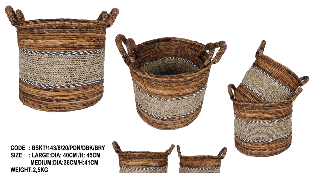 Basket banana leaf + sea grass 30