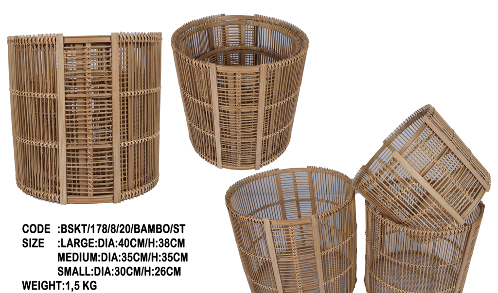 Basket rattan & bamboo 50