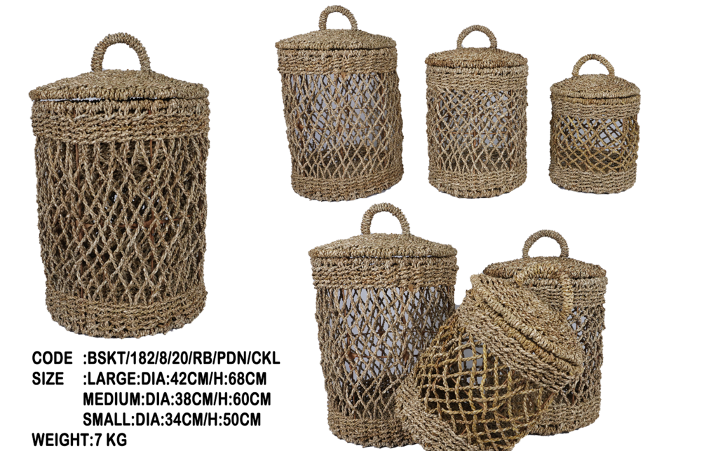 Basket with lid Sea grass 54