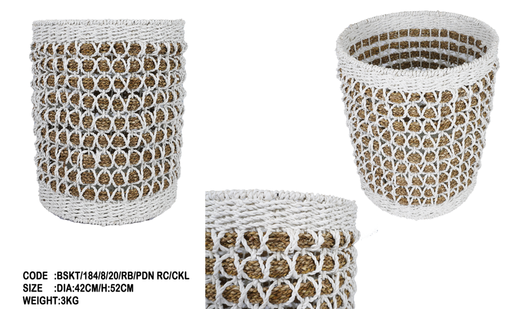 Big basket sea grass + plastic recycling 55