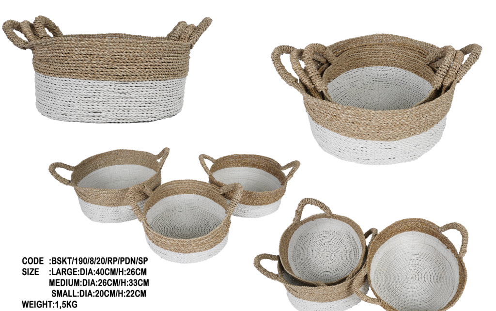 Basket banana leaf + plastic recycling 60