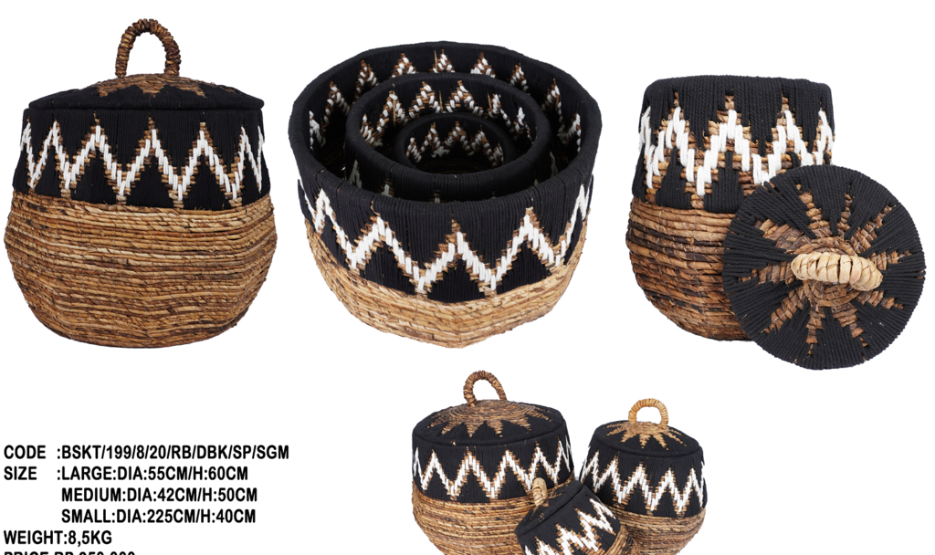 Basket banana leaf  + macrame 66