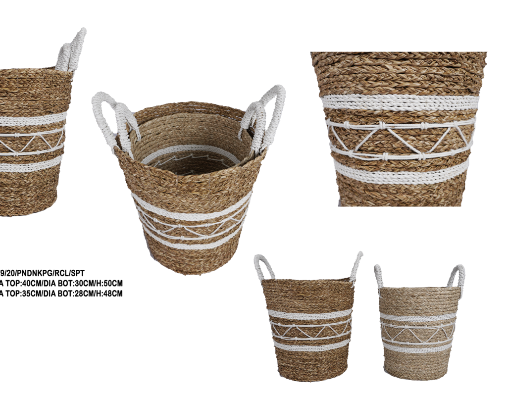 Basket sea grass + plastic recycling 73