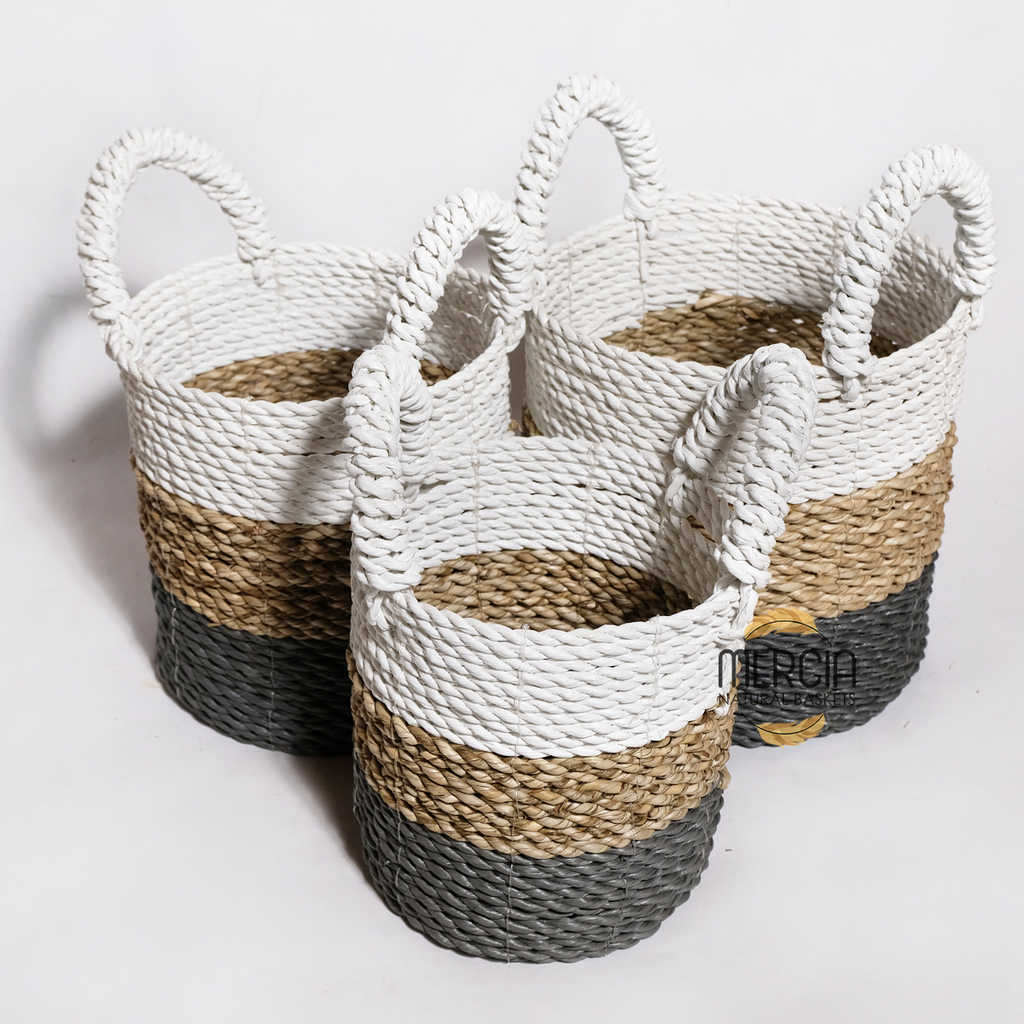 Basket sea grass + plastic recycling 99
