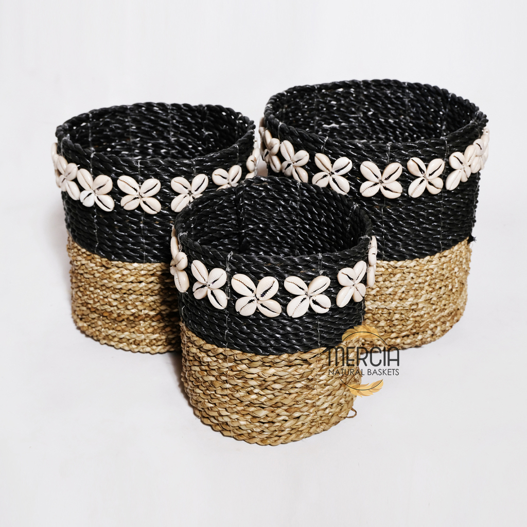 Basket sea grass + plastic recycling 108