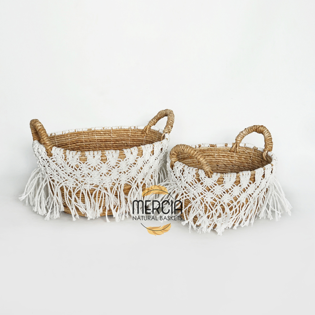 Basket banana leaf + macrame 149