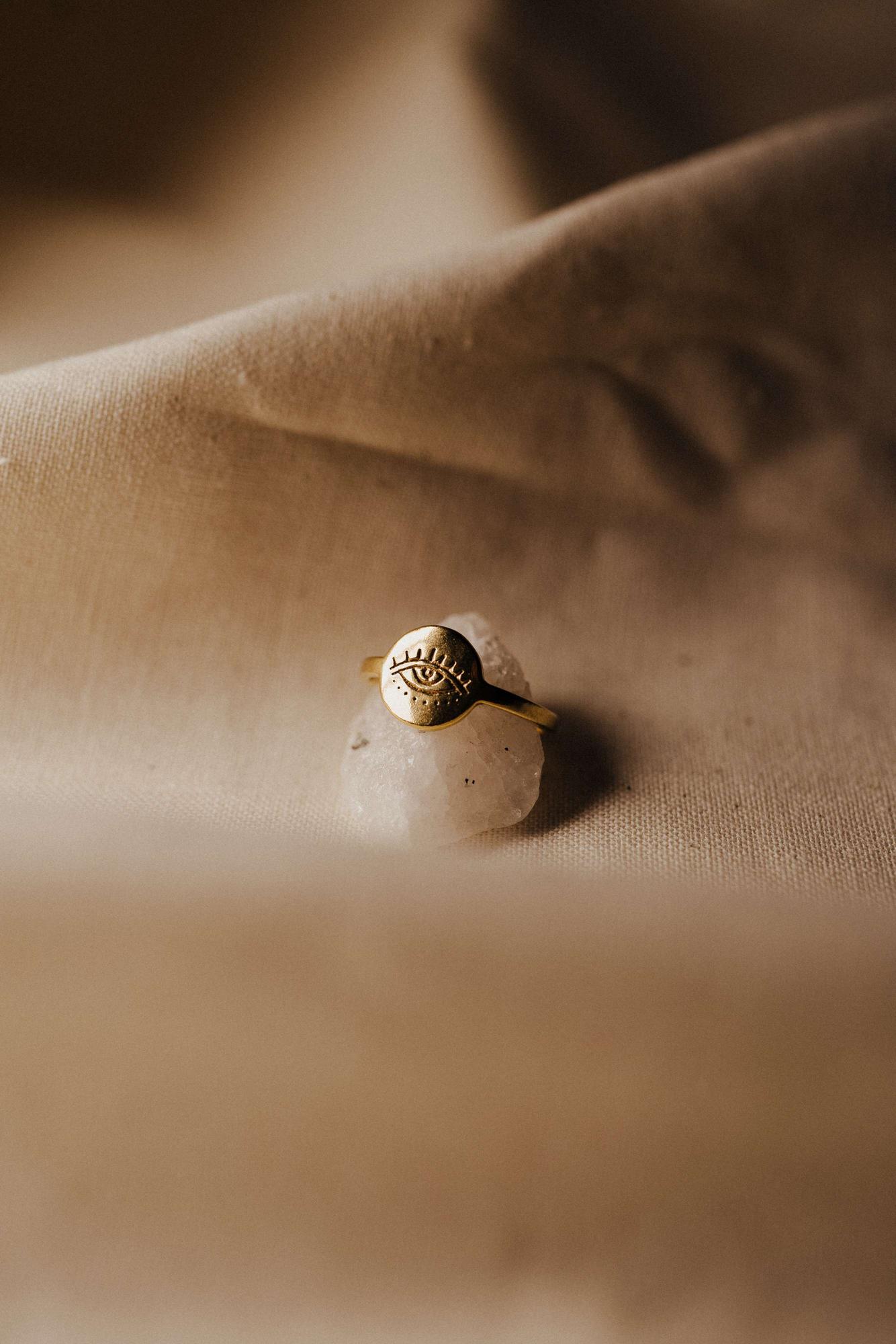 Кольцо - печатка Открытый глаз