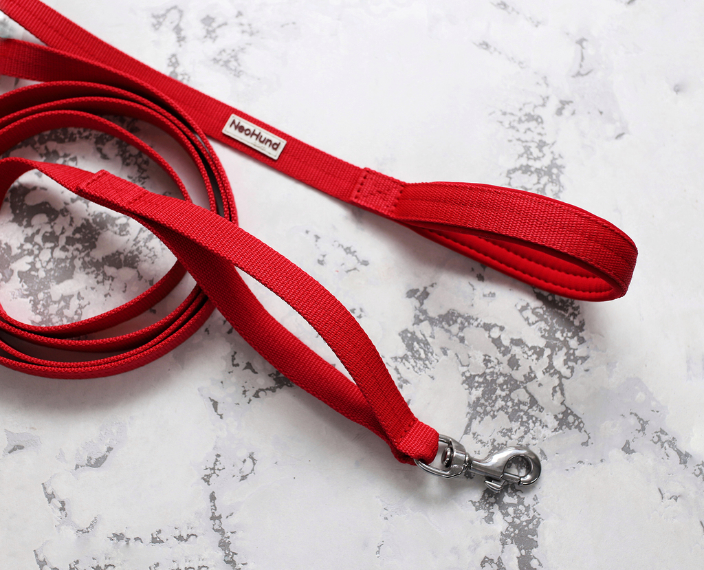 Поводок Double Control, красный/красный