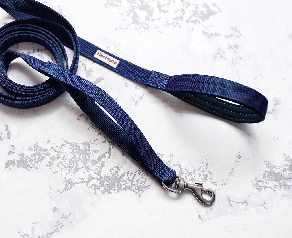 Поводок Double Control, синий/чёрный