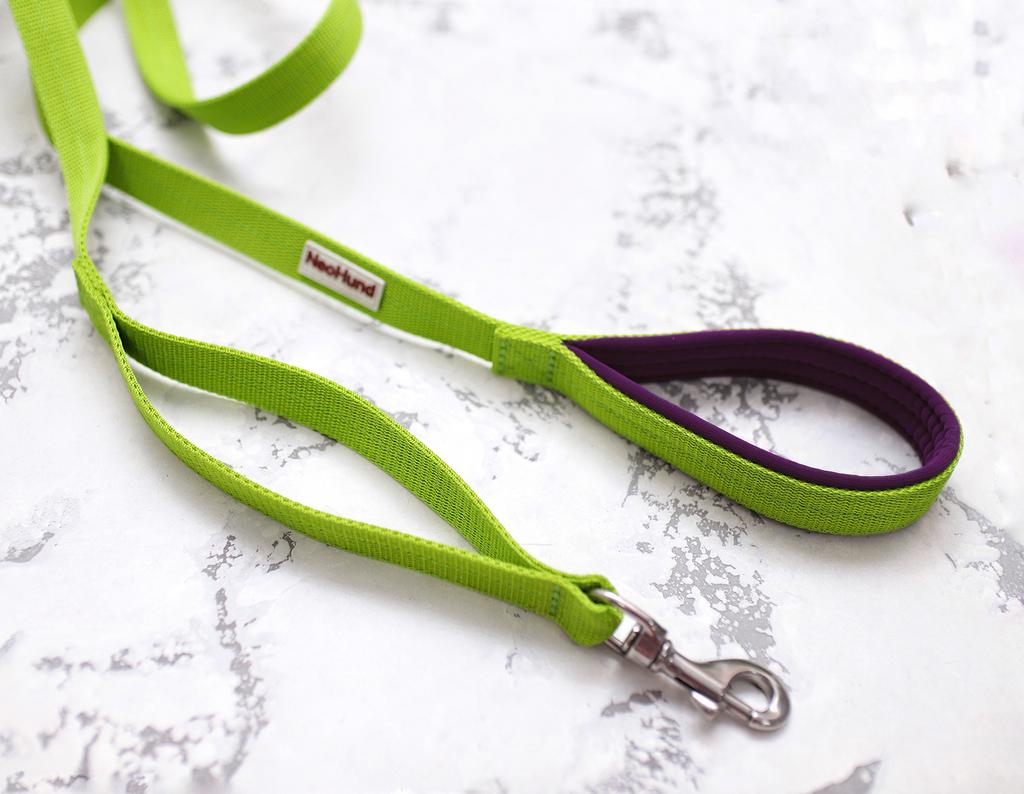 Поводок Double Control, лайм/слива
