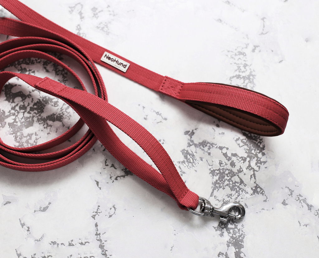 Поводок Double Control, кирпич/шоколадная ручка, 2 метра