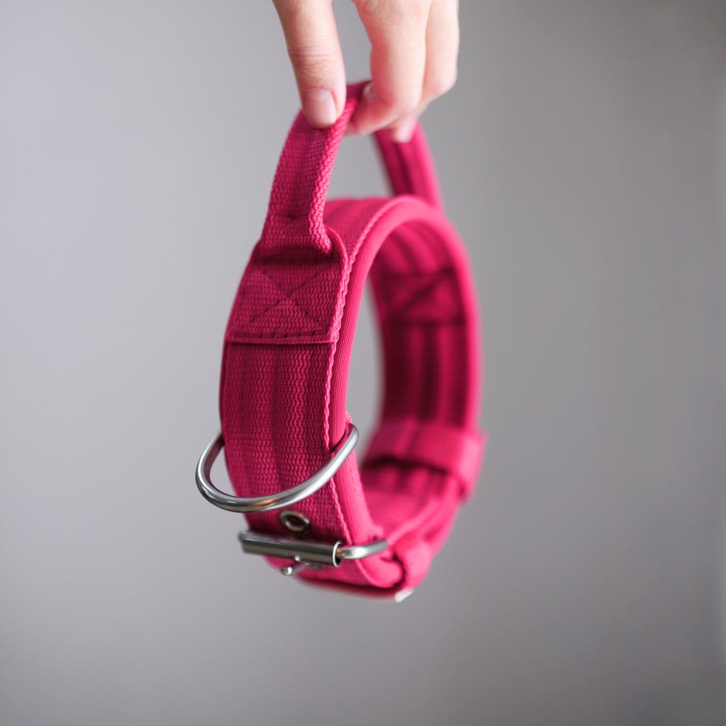 Ошейник For Motion с ручкой, ягодный/ягодный