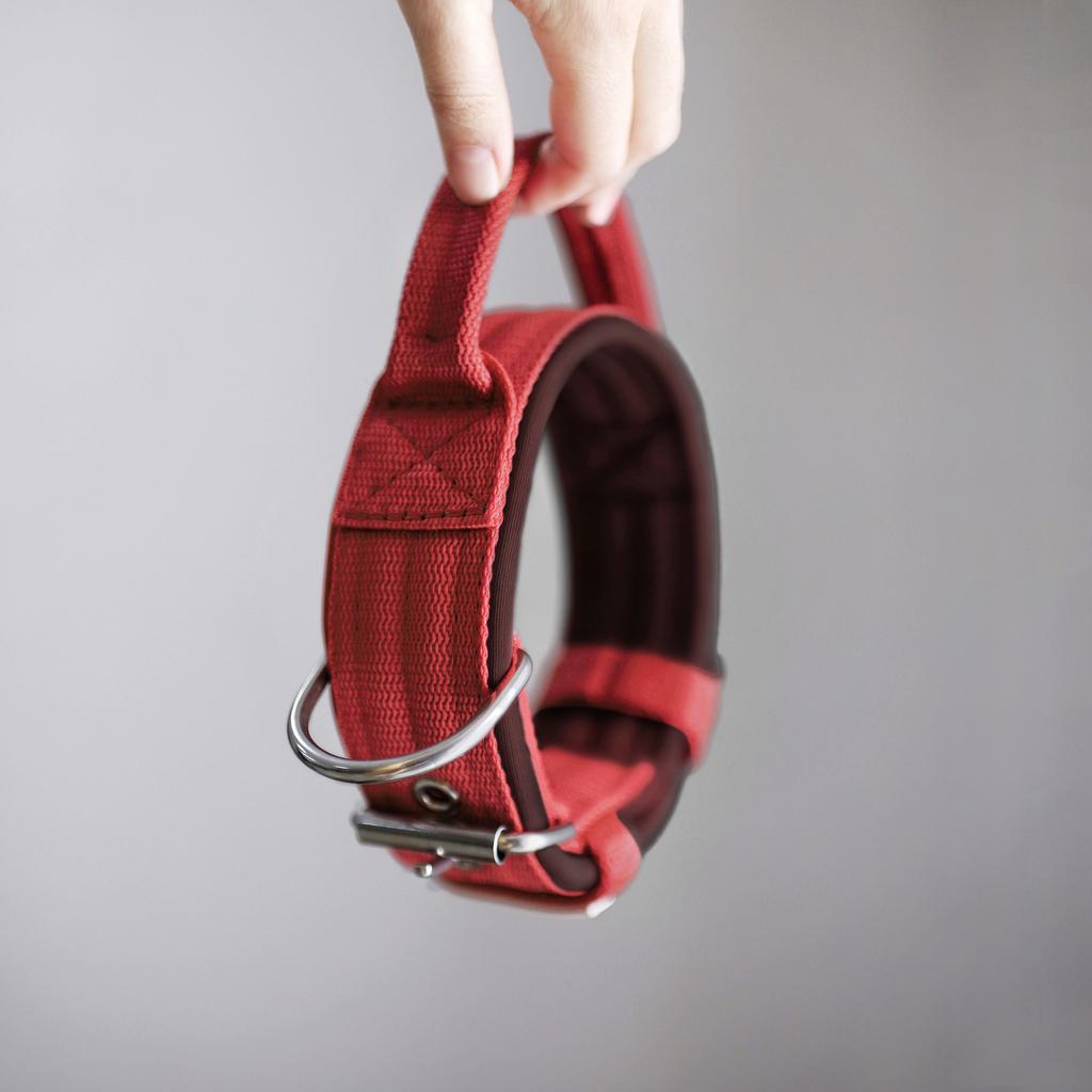 Ошейник For Motion с ручкой, кирпич/шоколад