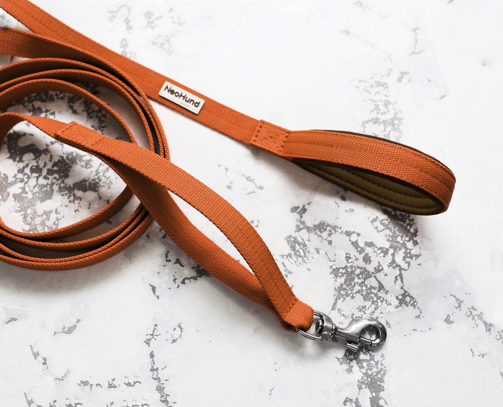 Поводок Double Control, карамель/шоколад