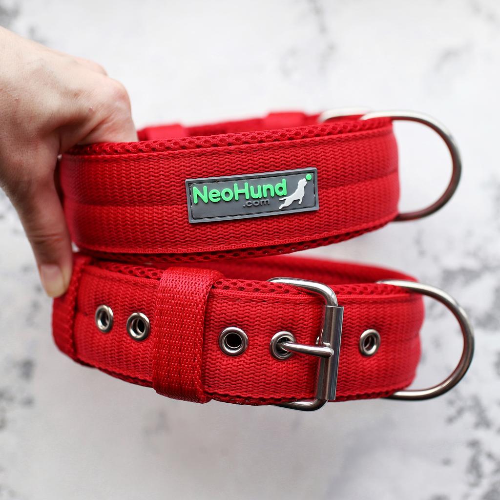 Ошейник Air-C с воздушной 3D сеткой, ширина 4,8 см, цвет красный