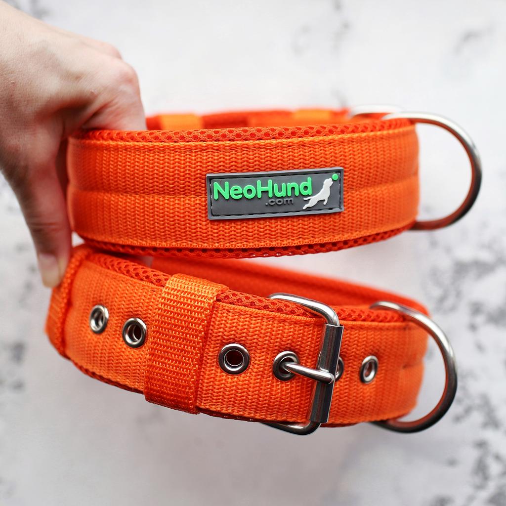 Ошейник Air-C с воздушной 3D сеткой, ширина 4,8 см, цвет оранжевый