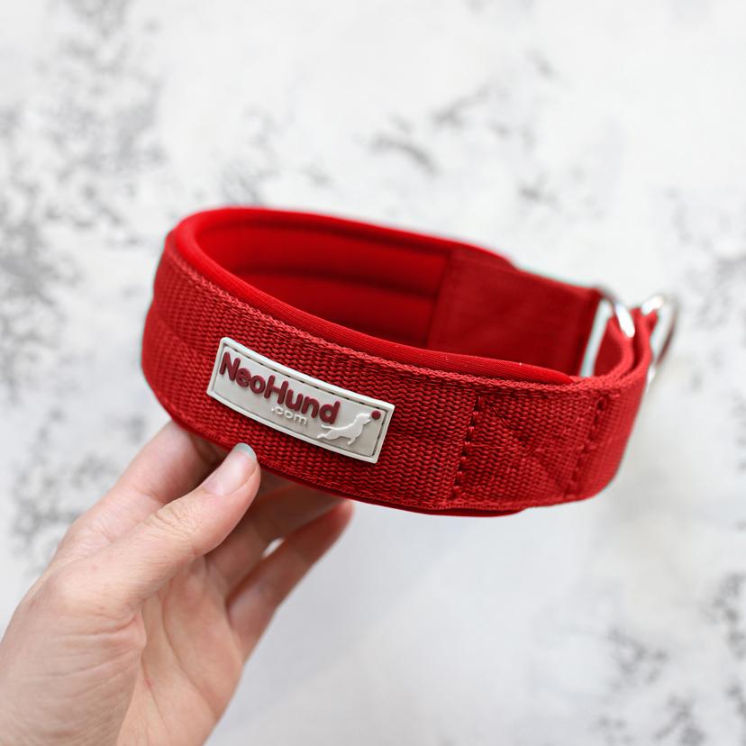 Ошейник-мартингейл Slip, красный/красный