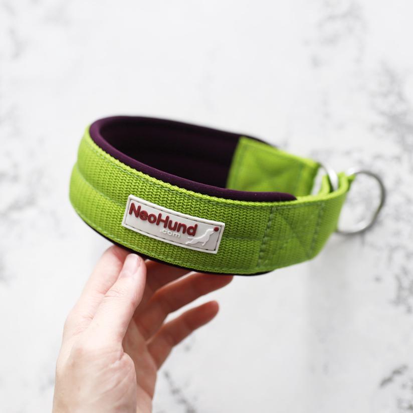 Ошейник-мартингейл Slip, лайм/слива