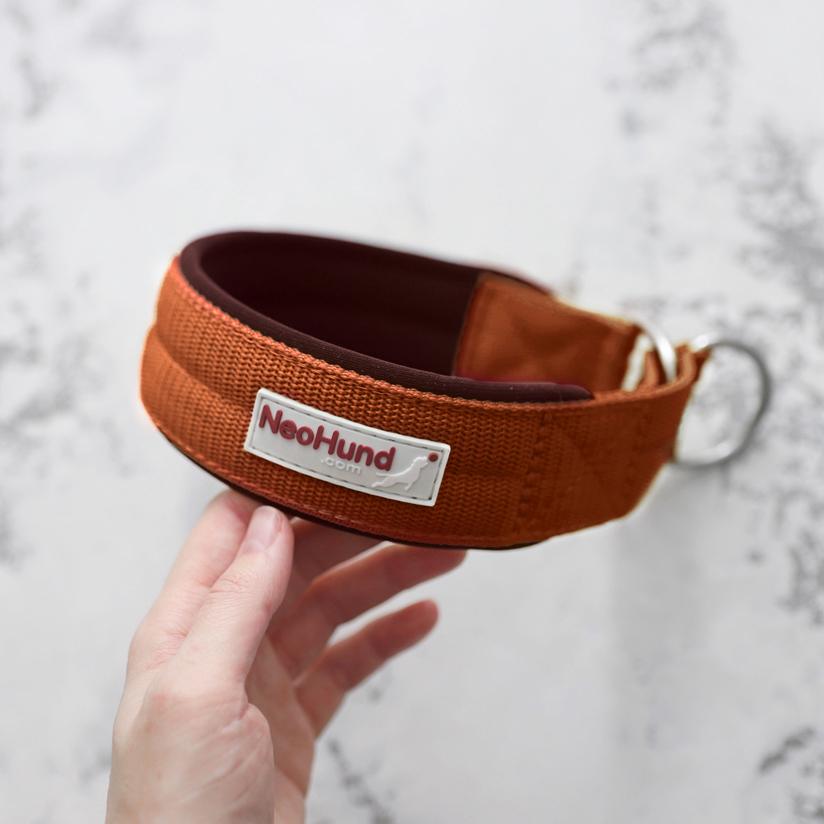 Ошейник-мартингейл Slip, карамель/шоколад