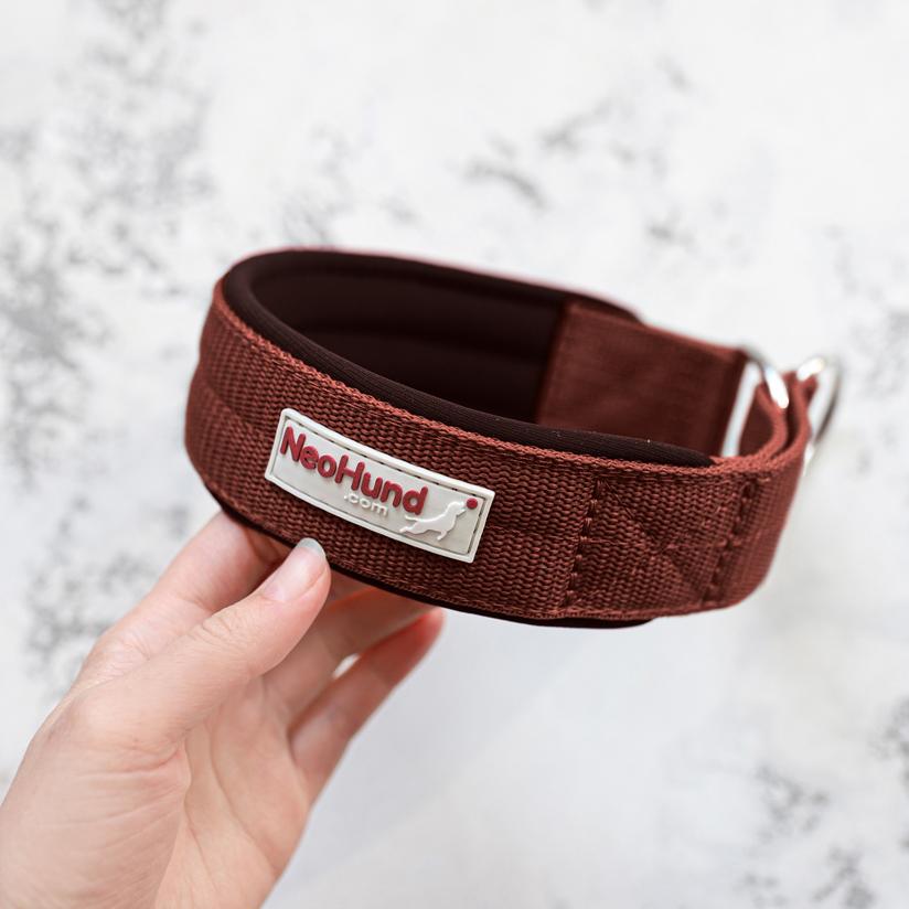 Ошейник-мартингейл Slip, яркий шоколад/шоколад