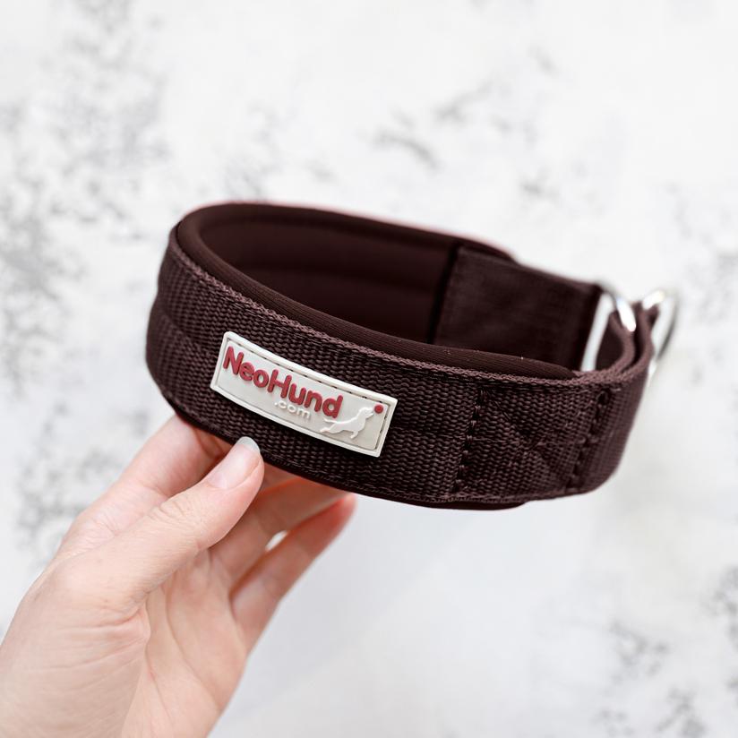 Ошейник-мартингейл Slip, тёмный шоколад/шоколад