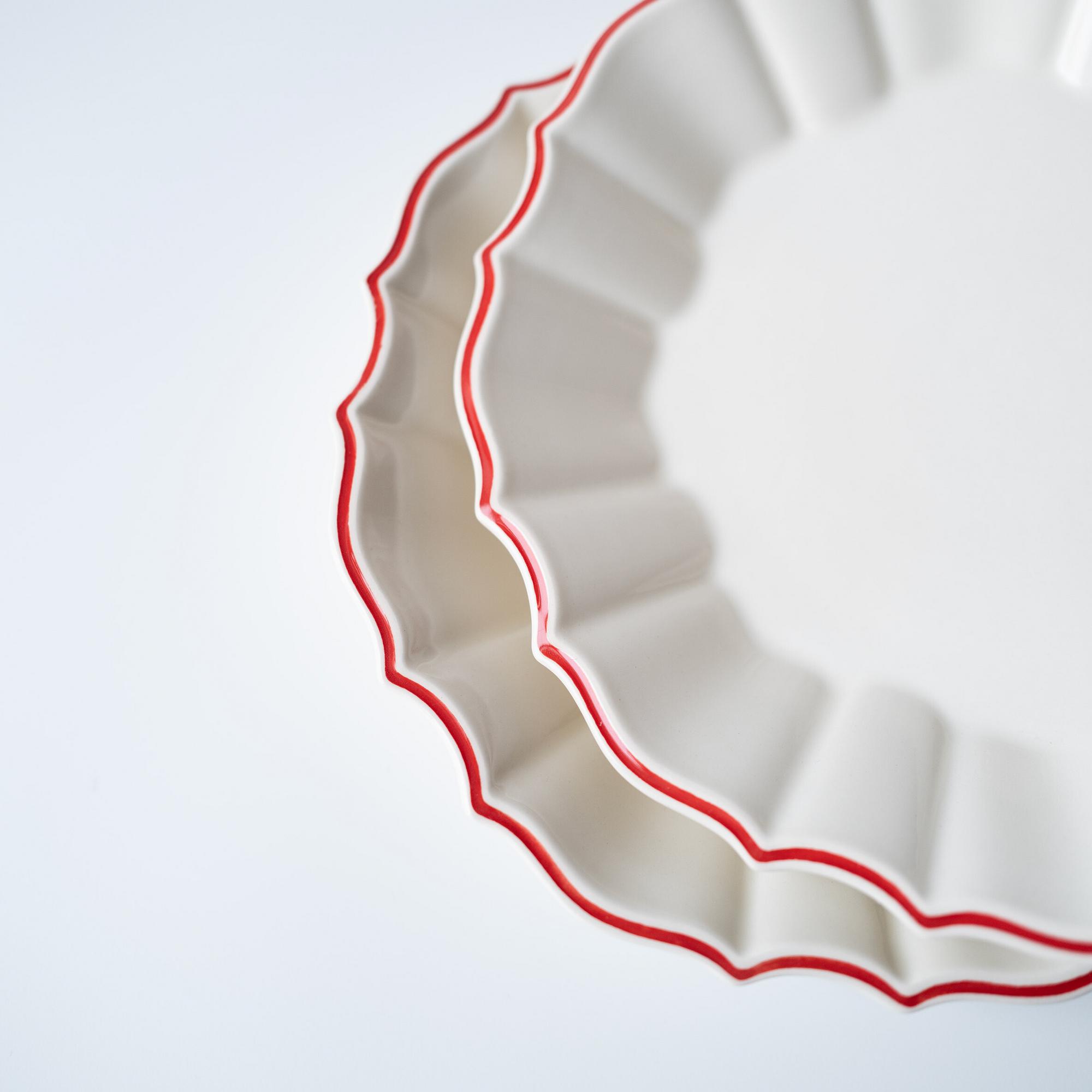 Тарелка «Бистро» c красным кантиком