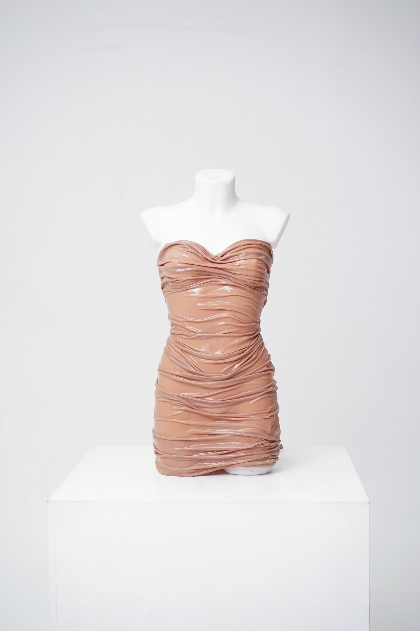 wet dress Yellow Wetlook Maxi Dress 36