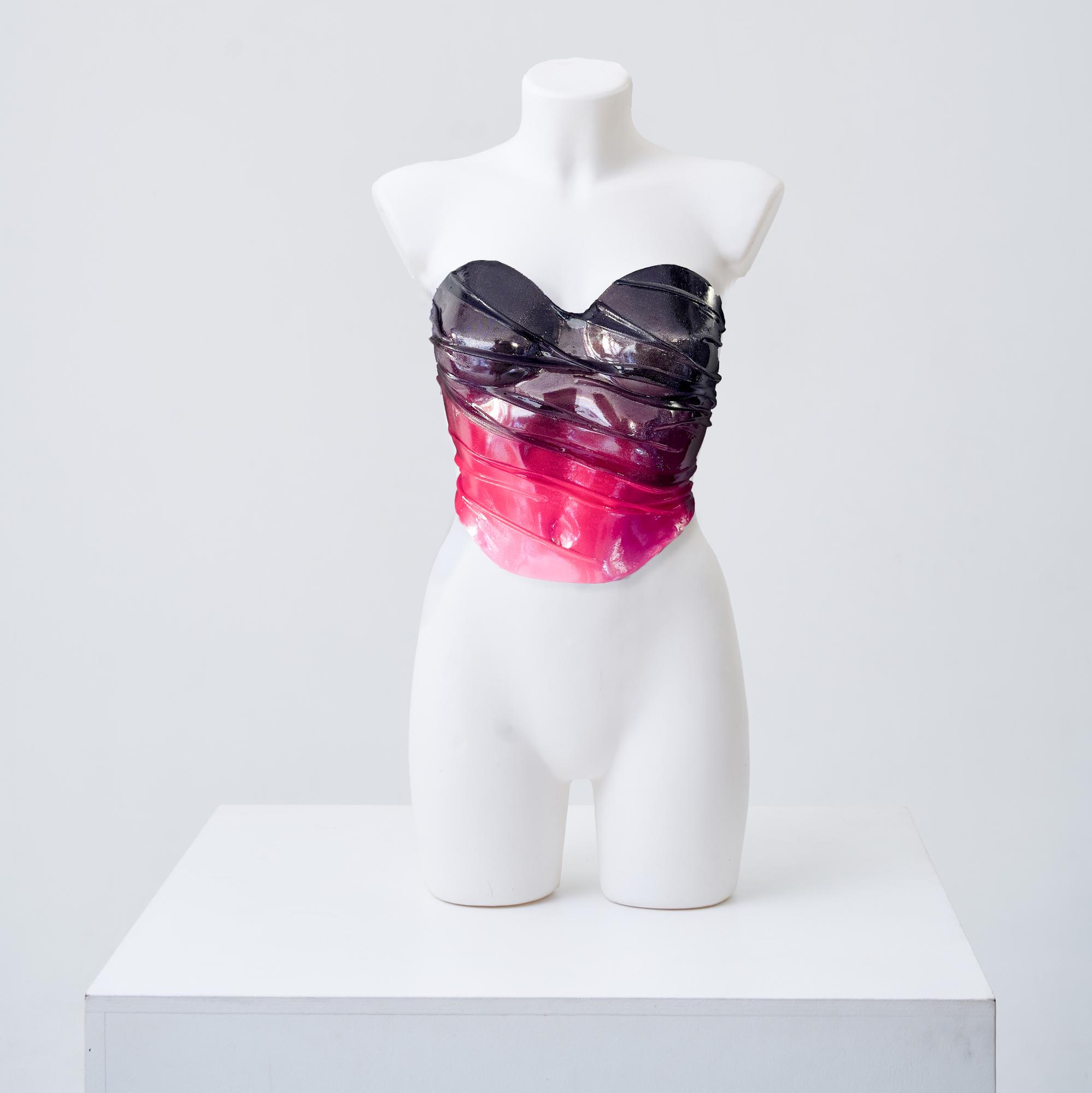 Gradient Corset with silver