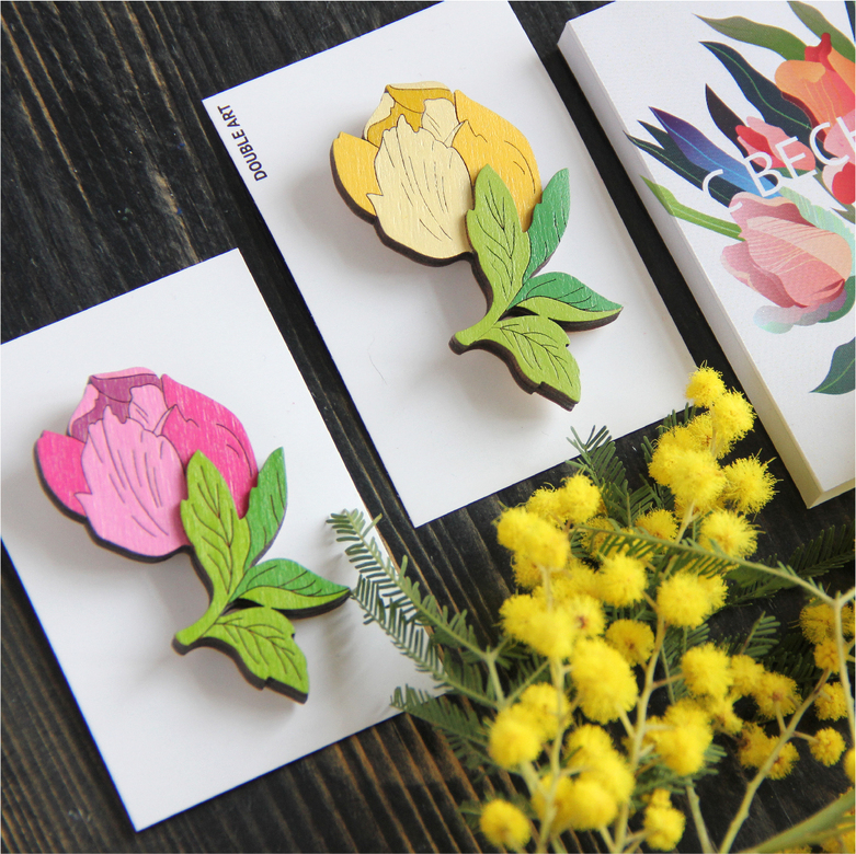 Брошь  "ПИОН"