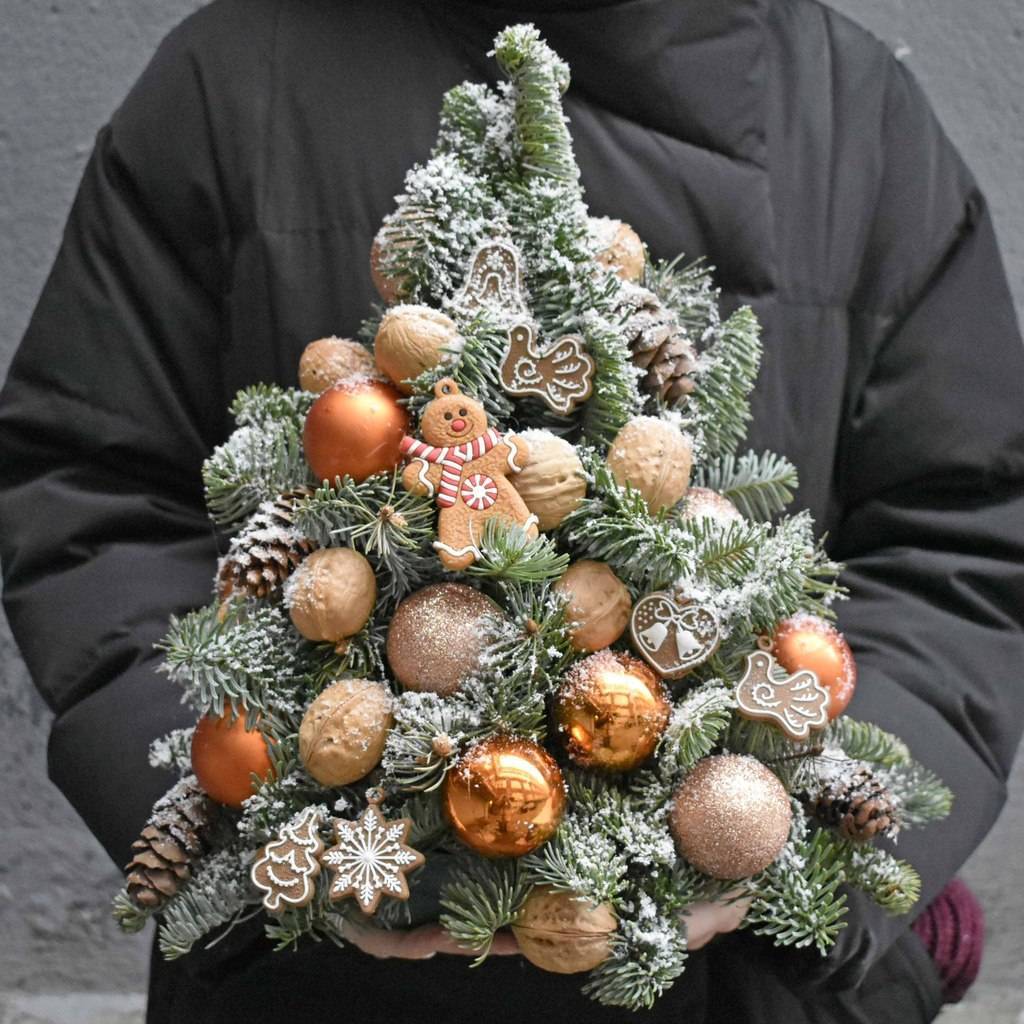 Новогодняя ёлка из живой хвои "Как печенье"