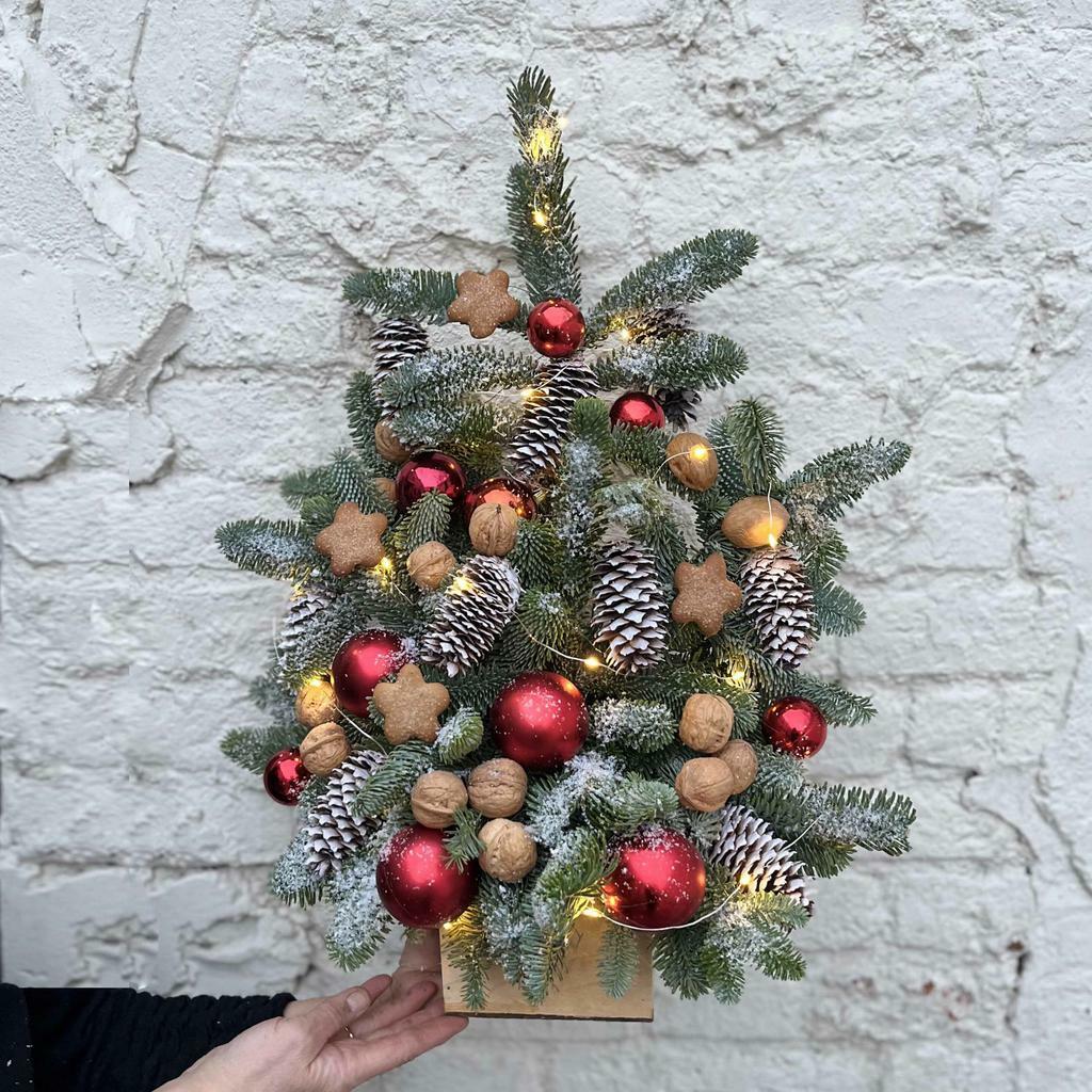 Композиция из живой хвои "Рождественские повести"