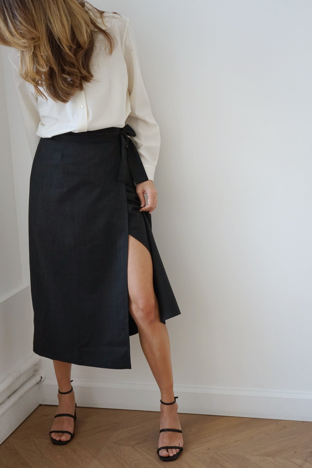 Юбка на завязках из шерсти