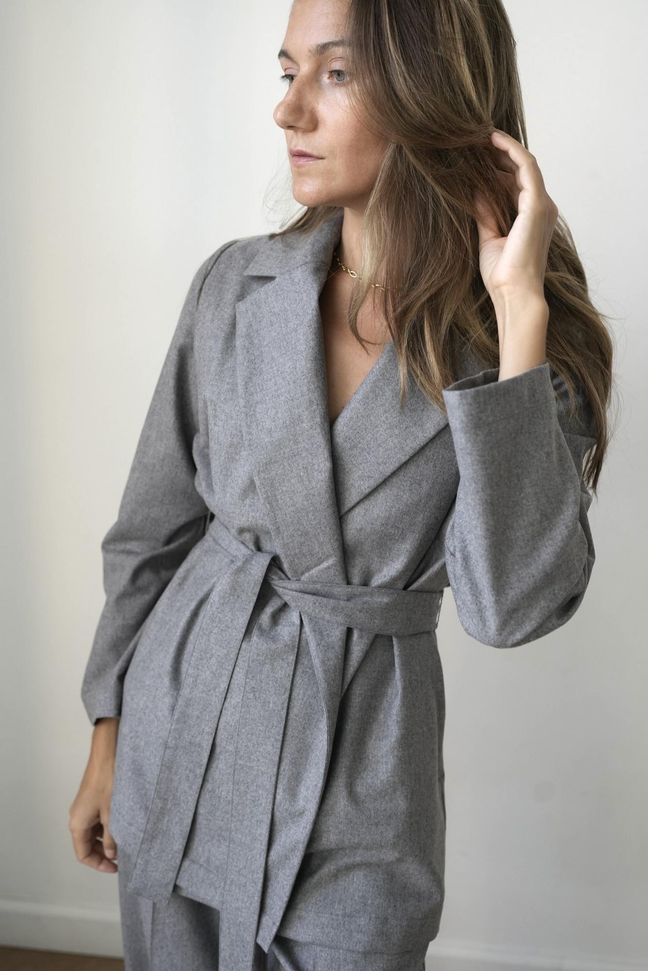 Жакет без подклада из шерсти