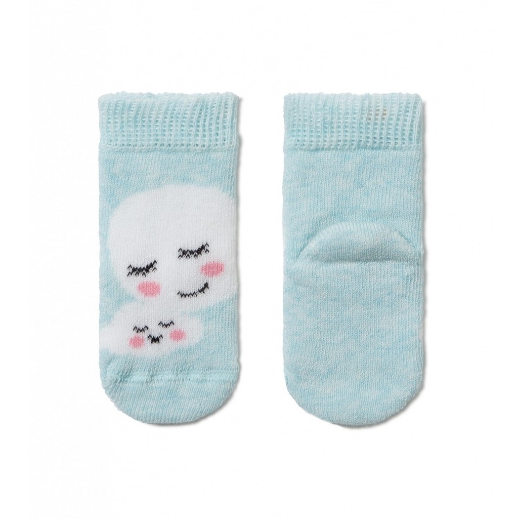 Носочки на новорожденного "Облака" от "ConteKids" махровые р.8, 10 (0-1 год) - цвета разные