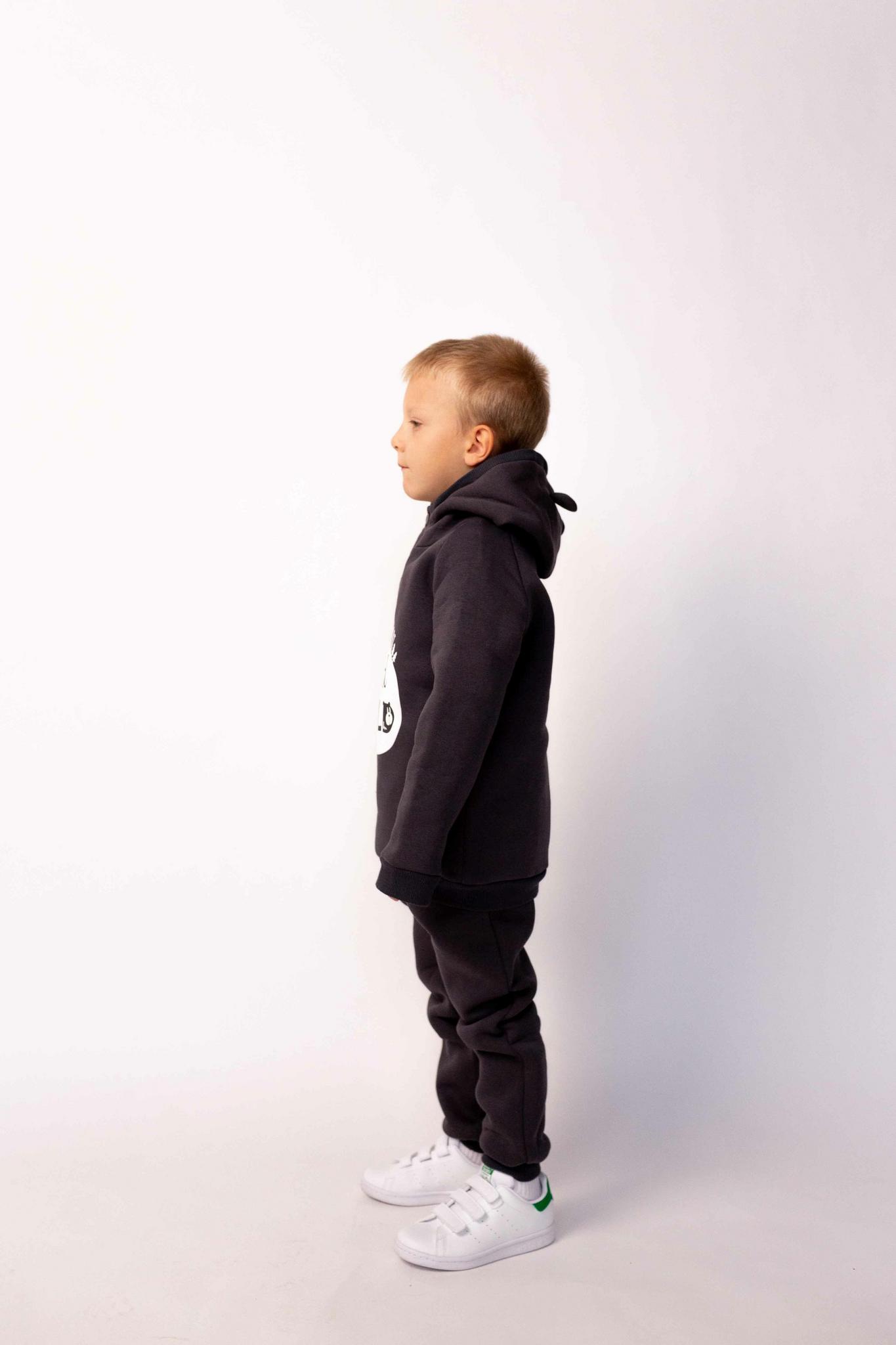 Костюм "Siberian Child" р. 104/110, 110/116 см - графит (футер начёс)