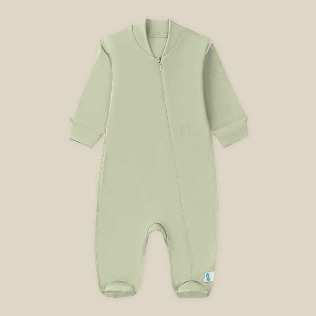 Слип хлопковый для новорожденных от "Lemive" (р. 56) -  хаки